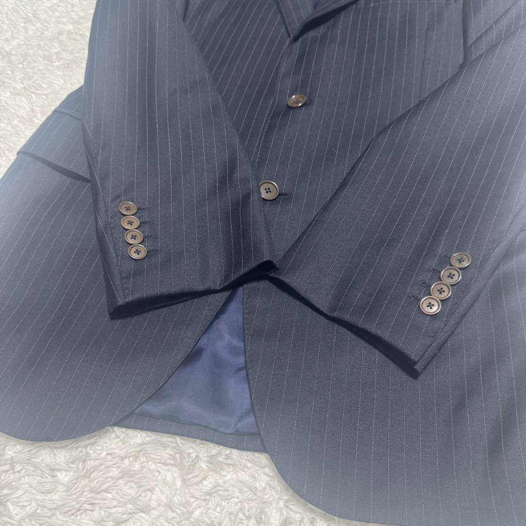 BEAMS F ビームスエフ スーツ セットアップ ストライプ ネイビー 95