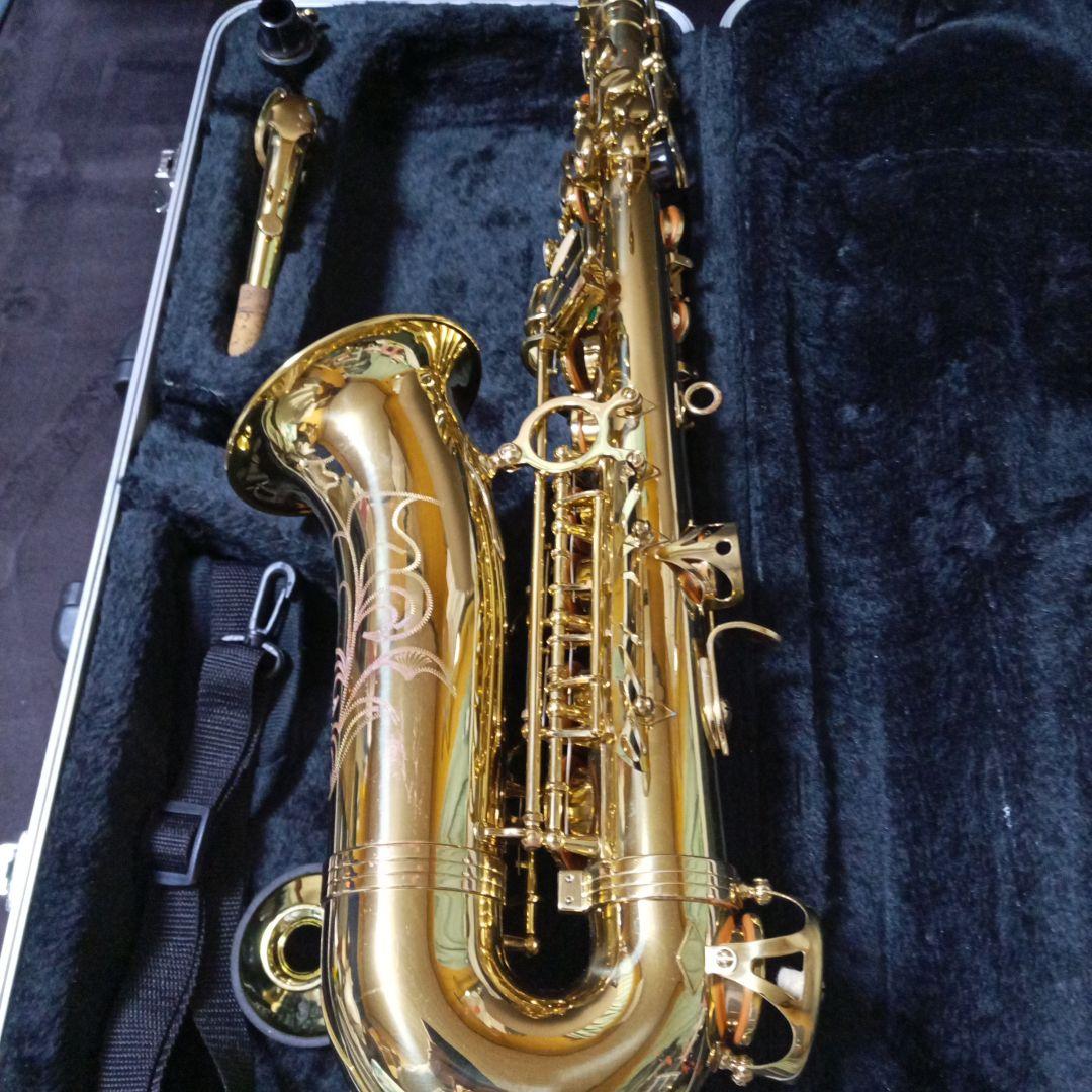 メーカー不明 アルトサックス本体 マウスピース ケース ミュート付き