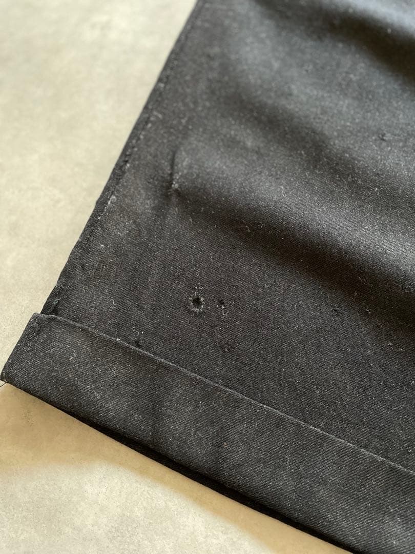 わ*い様 US製 40s ブラックウールスラックス コロゾボタン 50s 60s