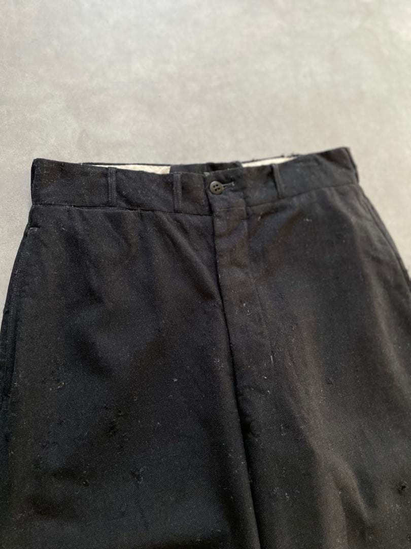 わ*い様 US製 40s ブラックウールスラックス コロゾボタン 50s 60s