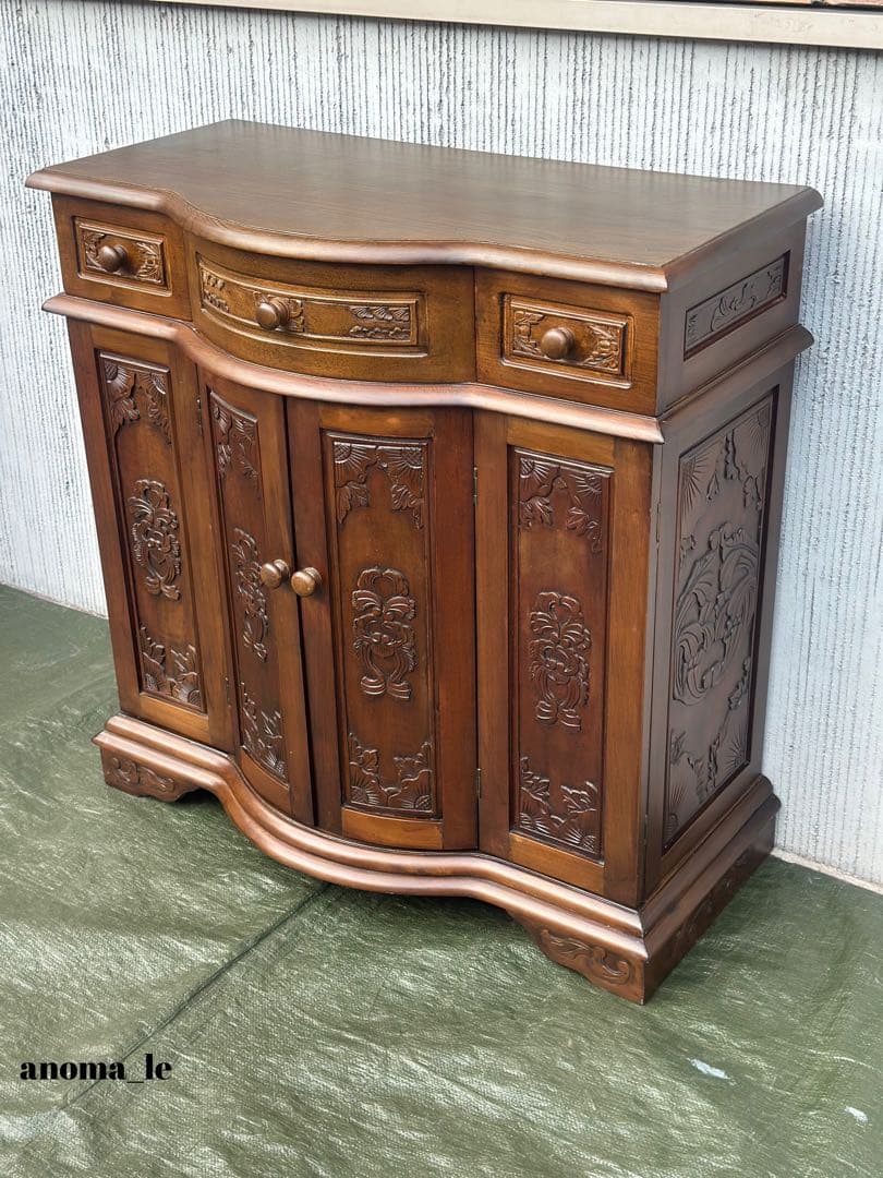 【キャビネット】木製　チェスト　コンソール　花台　飾り台　収納棚◎