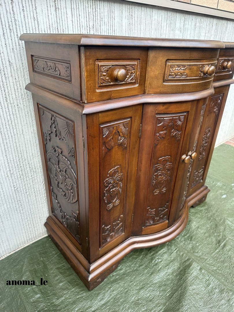 【キャビネット】木製　チェスト　コンソール　花台　飾り台　収納棚◎