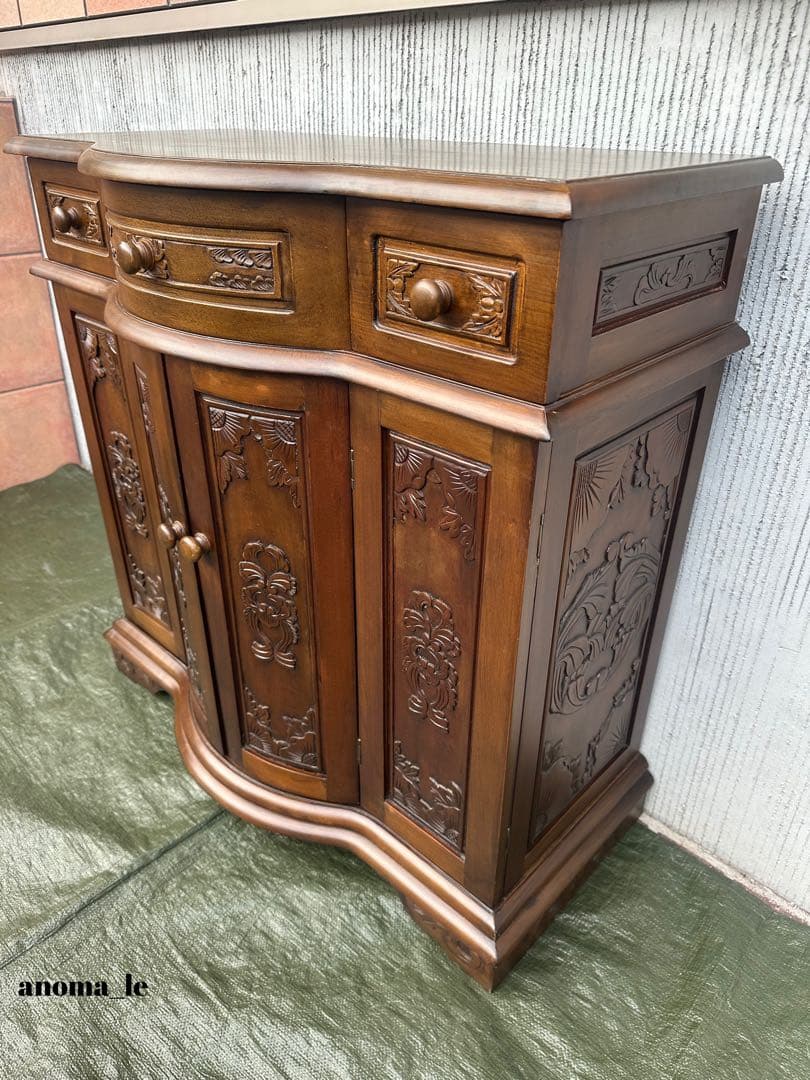 【キャビネット】木製　チェスト　コンソール　花台　飾り台　収納棚◎