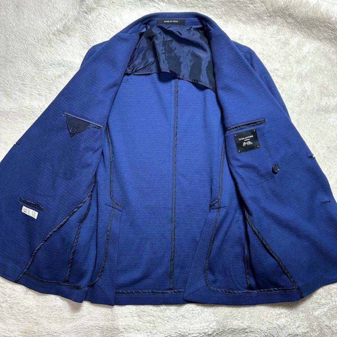 タリアトーレ ブリッラ ニットダブルジャケット ラペルピン　44