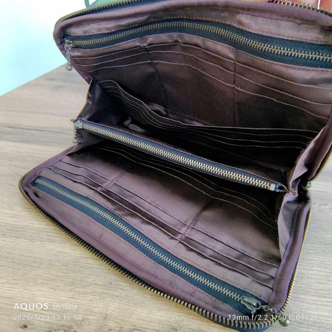 【相談用】おおきめラウンドファスナー　バッグインポーチ