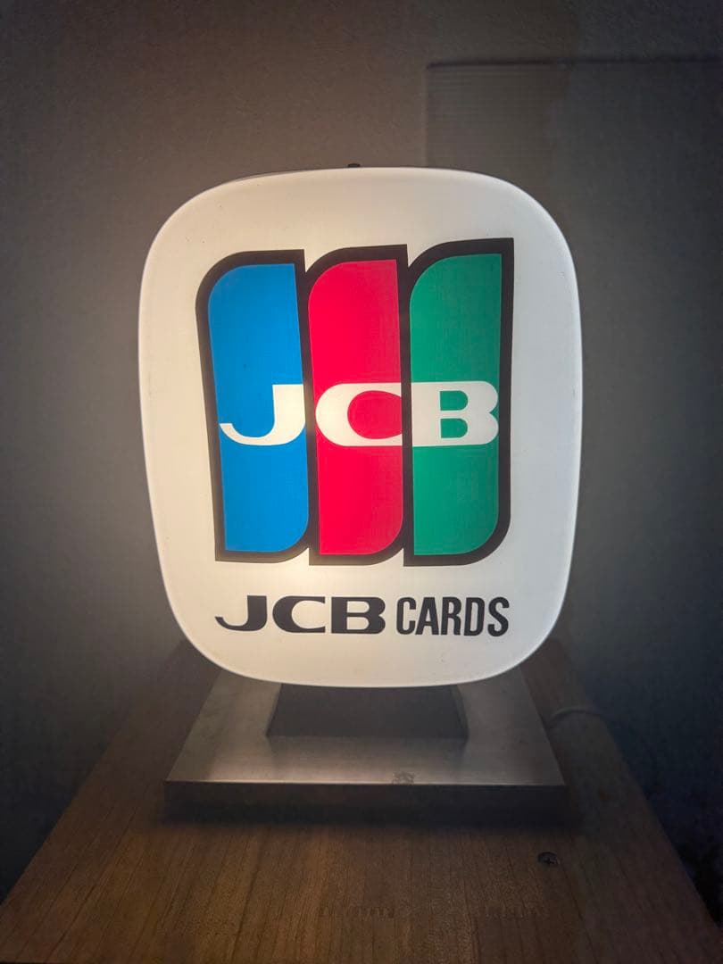 JCBカード電飾看板　置き型　昭和レトロ　非売品難有り