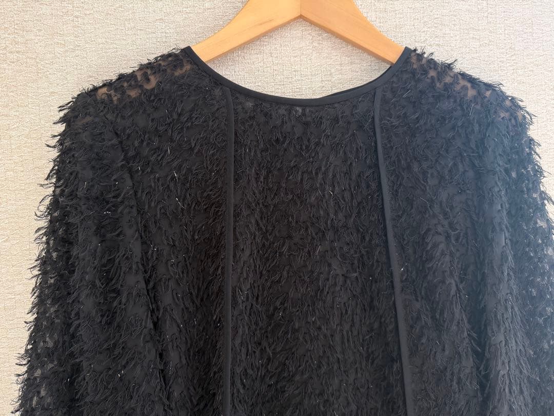 アナイ　カットジャガードフレアブラウス　トップス　ブラウス