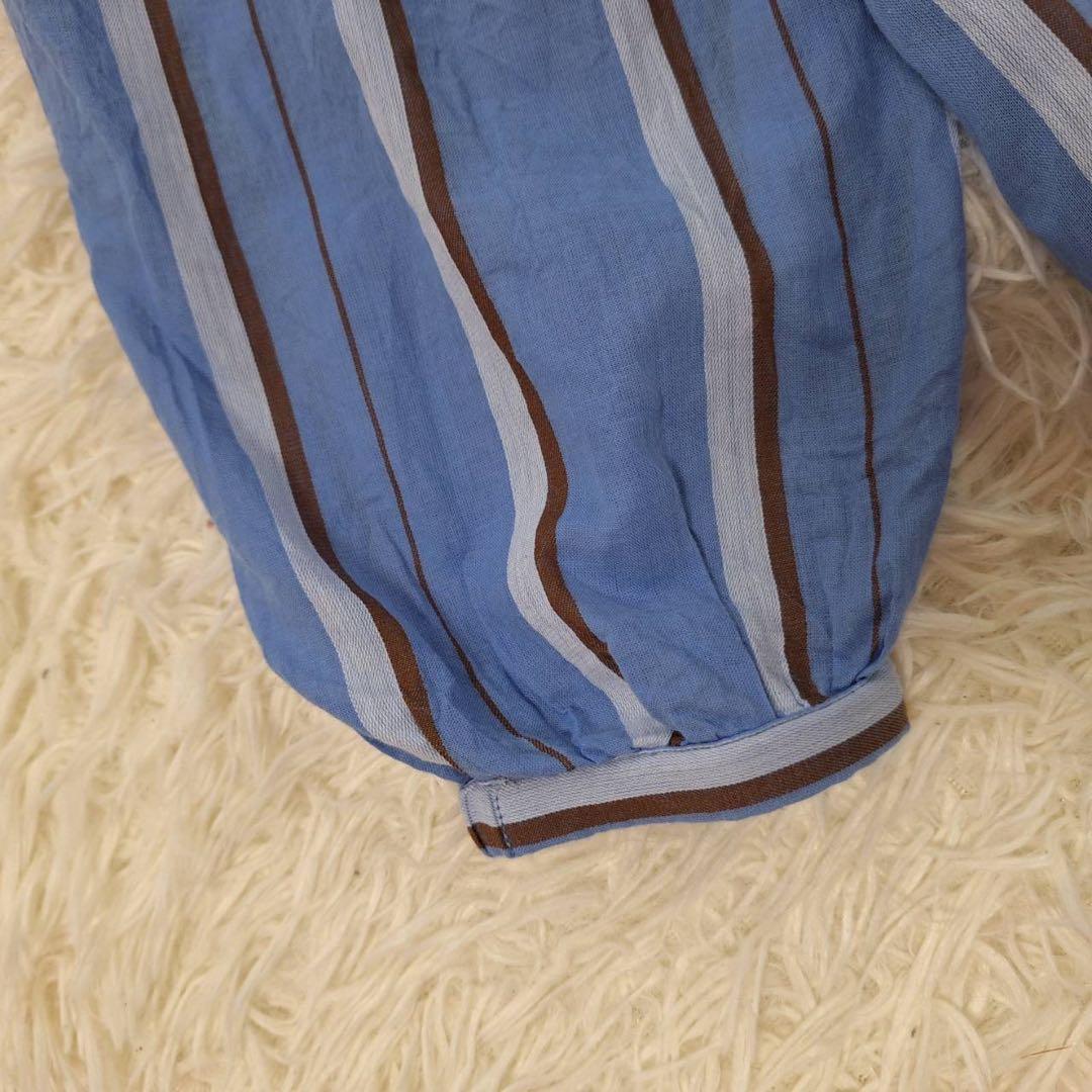 美品✨ヌキテパ コットンボイルストライプドレス ブルー 2023年 完売品