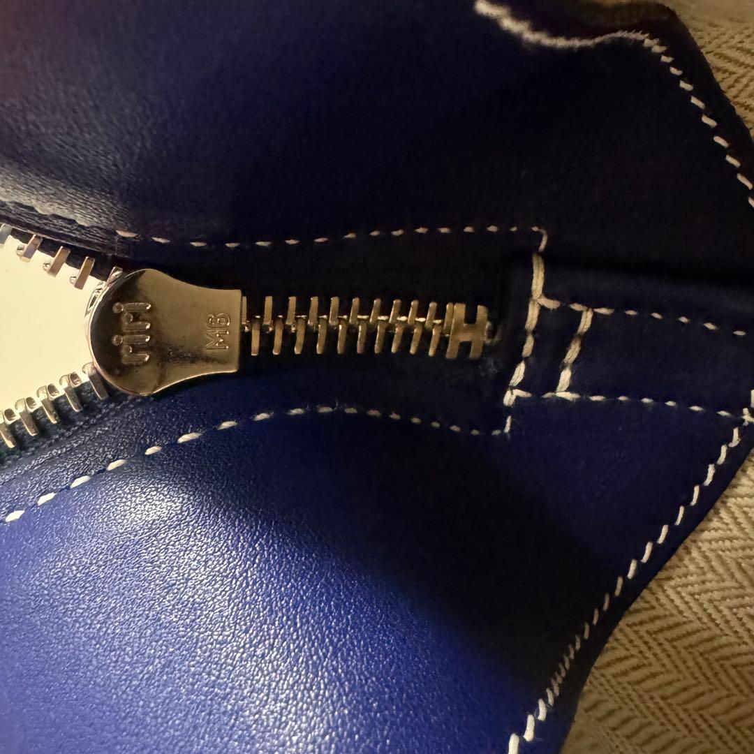 レオ太郎　HERMES エルメス　ボリードリラックス45 ネイビー　ブルー