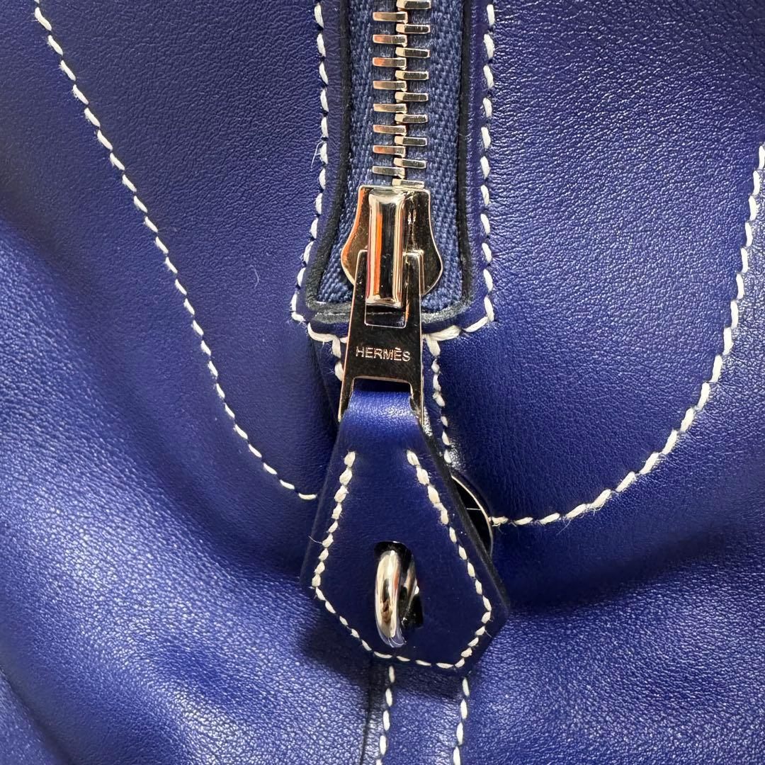 レオ太郎　HERMES エルメス　ボリードリラックス45 ネイビー　ブルー