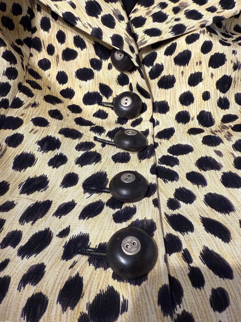 Christian Dior レオパード シルクテーラードジャケット
