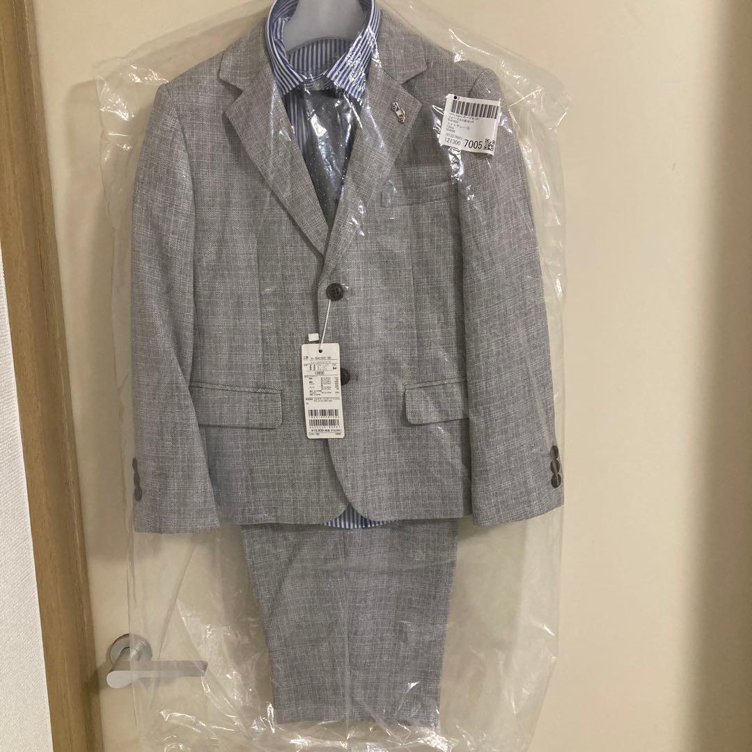 プティマイン グレー フォーマルスーツ 130cm