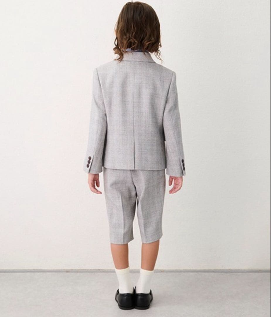 プティマイン グレー フォーマルスーツ 130cm