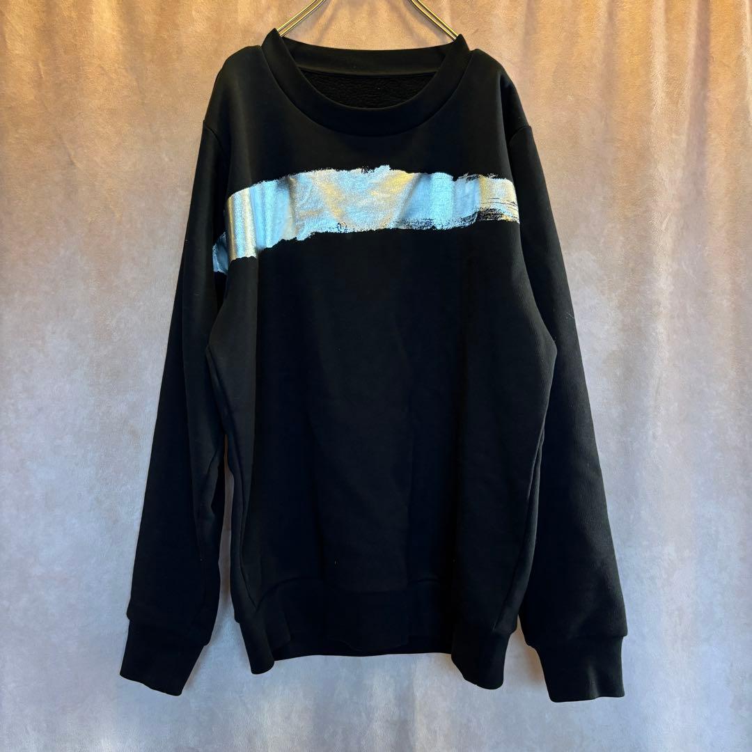 MM6 Maison Margiela シルバーライン スウェット　ブラック