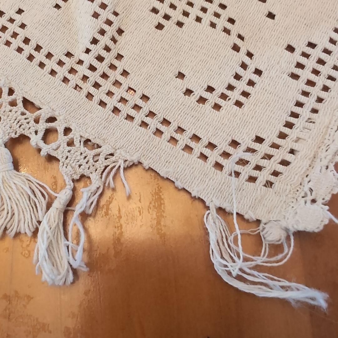 フランス　アンティーク　クロッシェレース　カーテン　エンジェルフィレレース