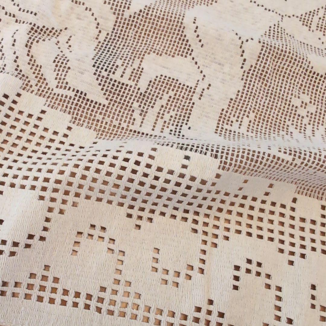 フランス　アンティーク　クロッシェレース　カーテン　エンジェルフィレレース