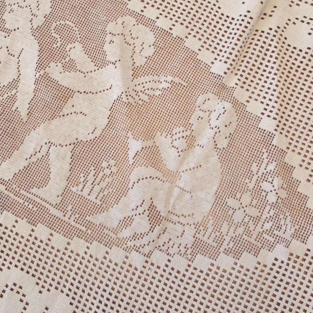 フランス　アンティーク　クロッシェレース　カーテン　エンジェルフィレレース