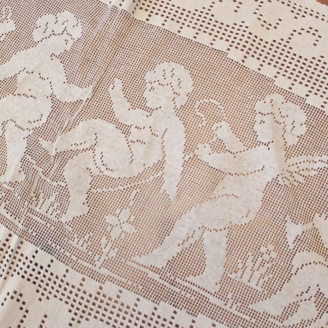 フランス　アンティーク　クロッシェレース　カーテン　エンジェルフィレレース