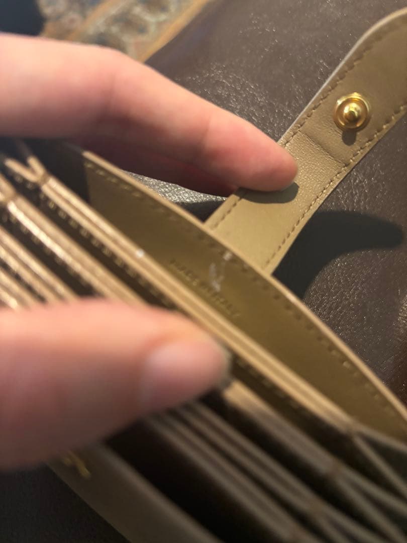 CELINE ベージュ レザー 名刺入れ