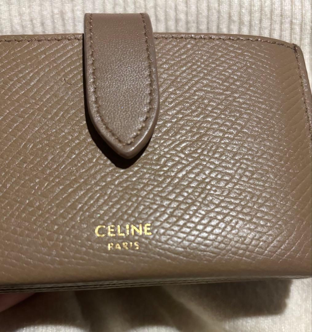 CELINE ベージュ レザー 名刺入れ