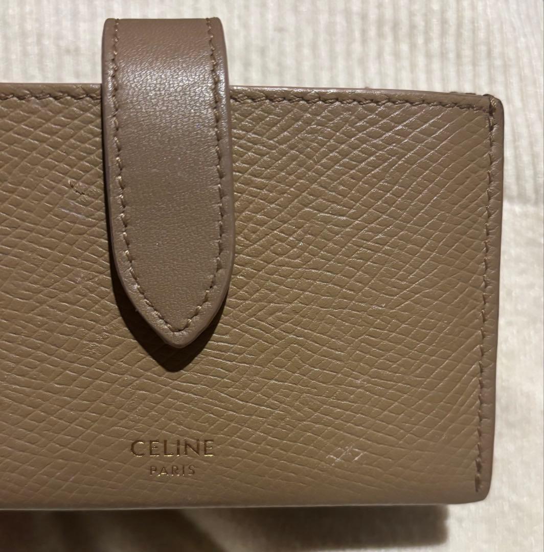 CELINE ベージュ レザー 名刺入れ