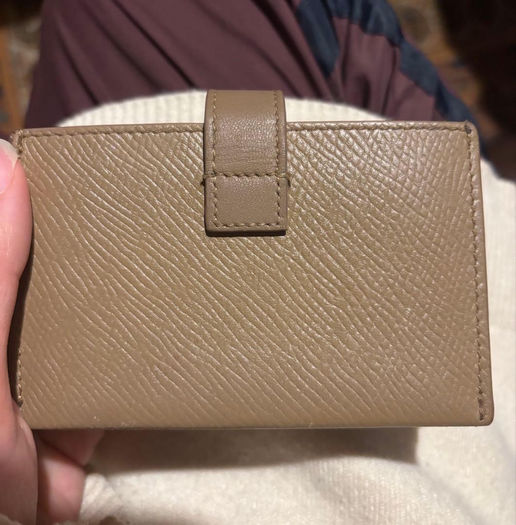 CELINE ベージュ レザー 名刺入れ