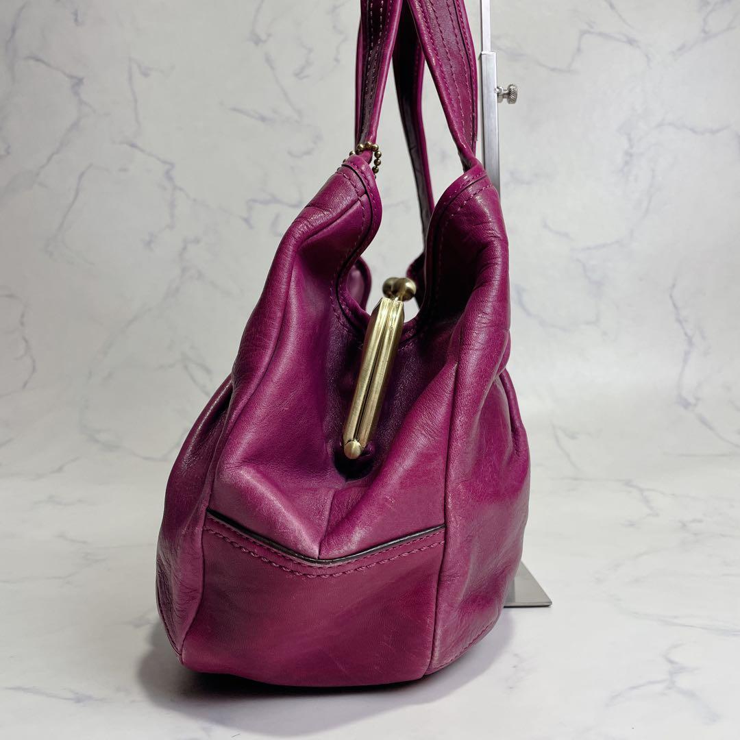 希少色✨COACH トートバッグ フレームサッチェル エルゴ がま口 パープル