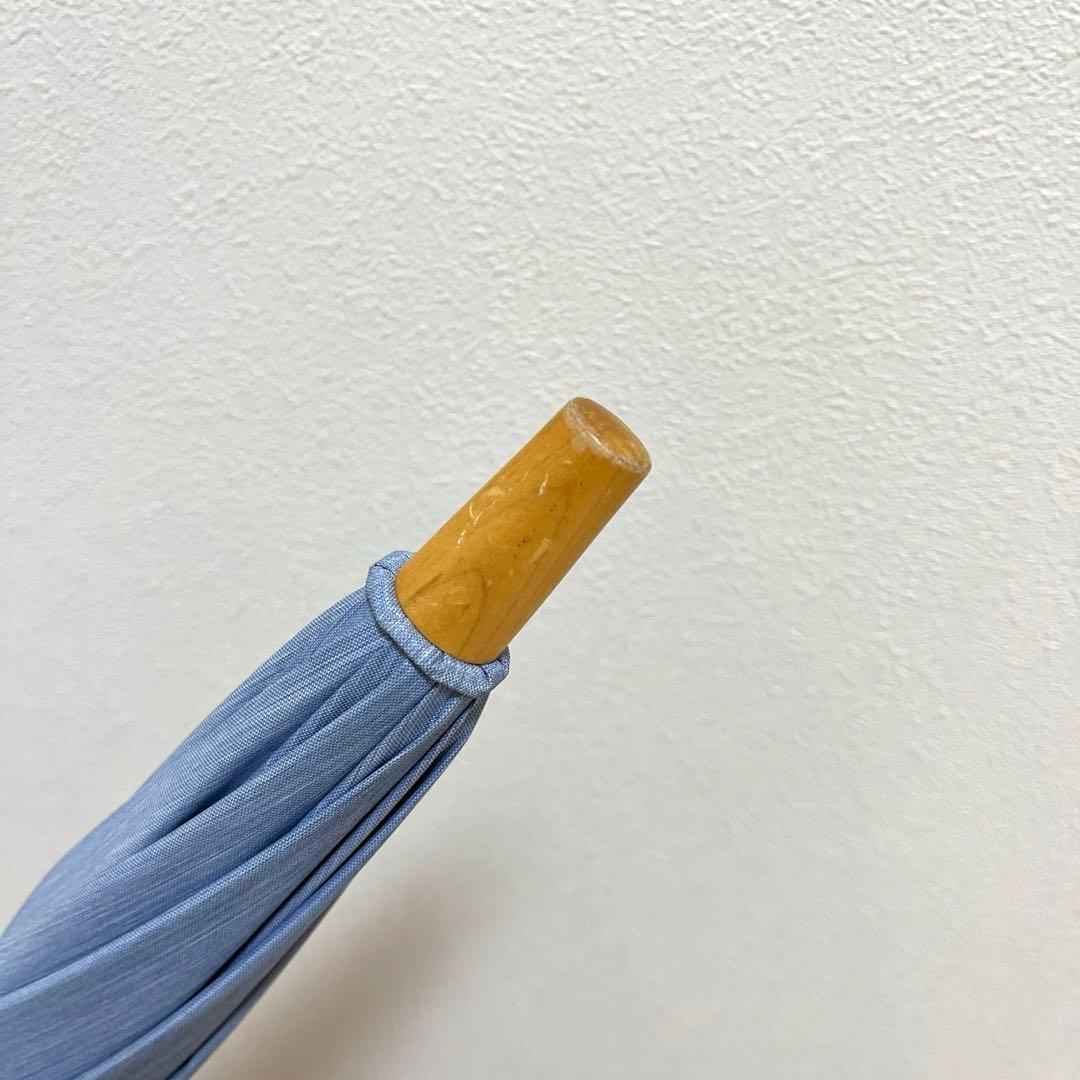 サンバリア100 長傘　Sサイズ　フリル　ブルー