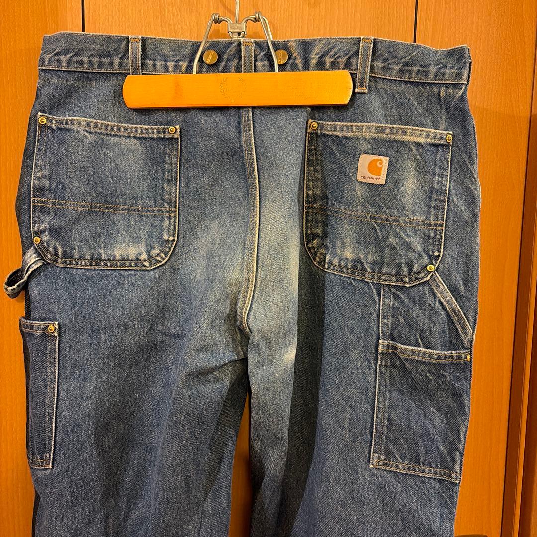 W38xL30 カーハート デニムペインターパンツ ダブルニー メキシコ製 ④
