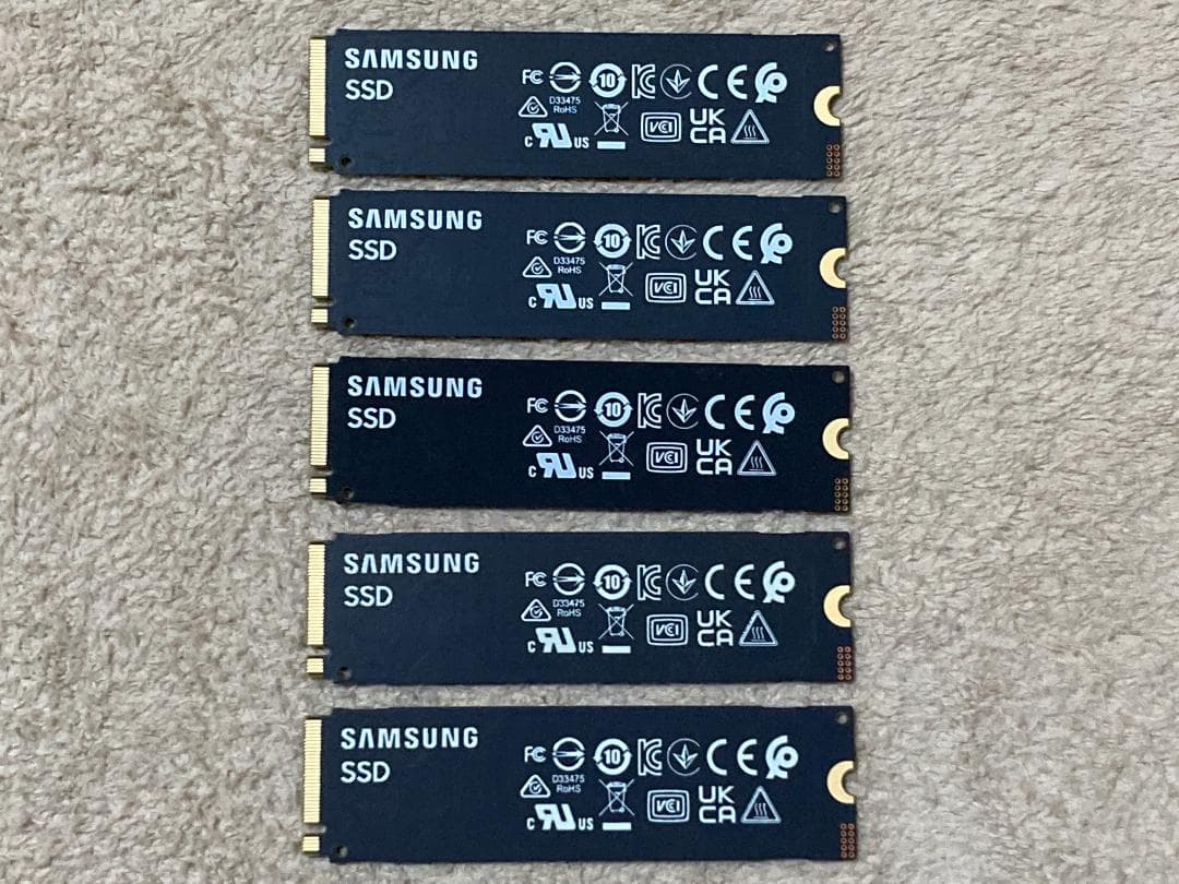 【ほぼ新品】内蔵SSD M.2 256GB　5枚セット