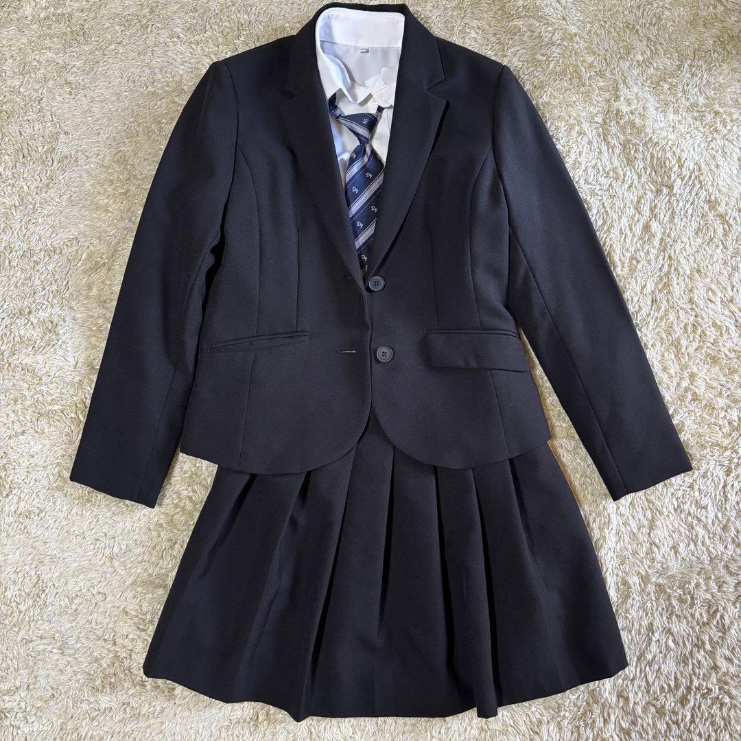 【美品】デコラピンキーズ 165 スーツ 4点セット 卒服 卒業式 黒