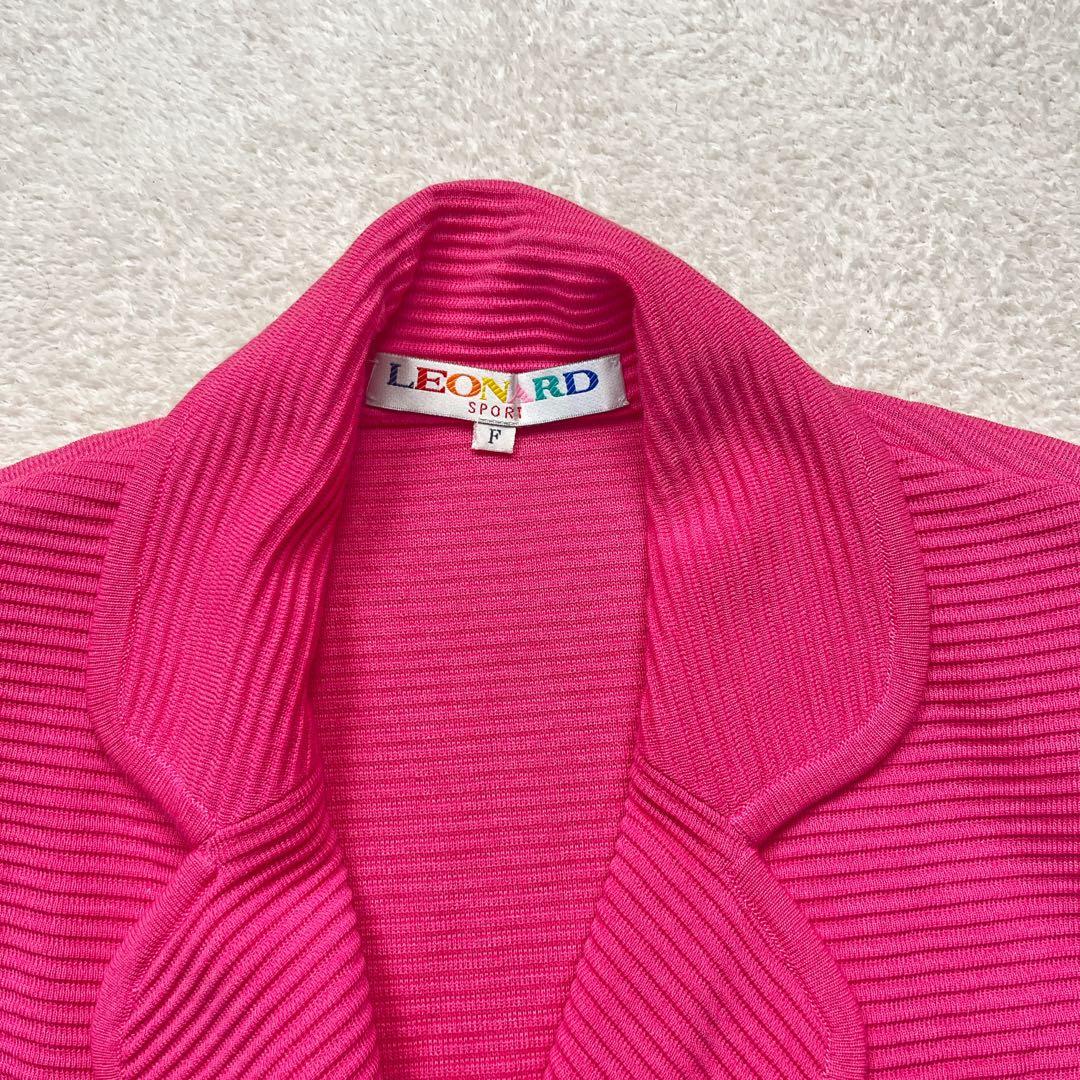 LEONARD レオナール ダブル 金ボタン 刺繍 テーラードジャケット F