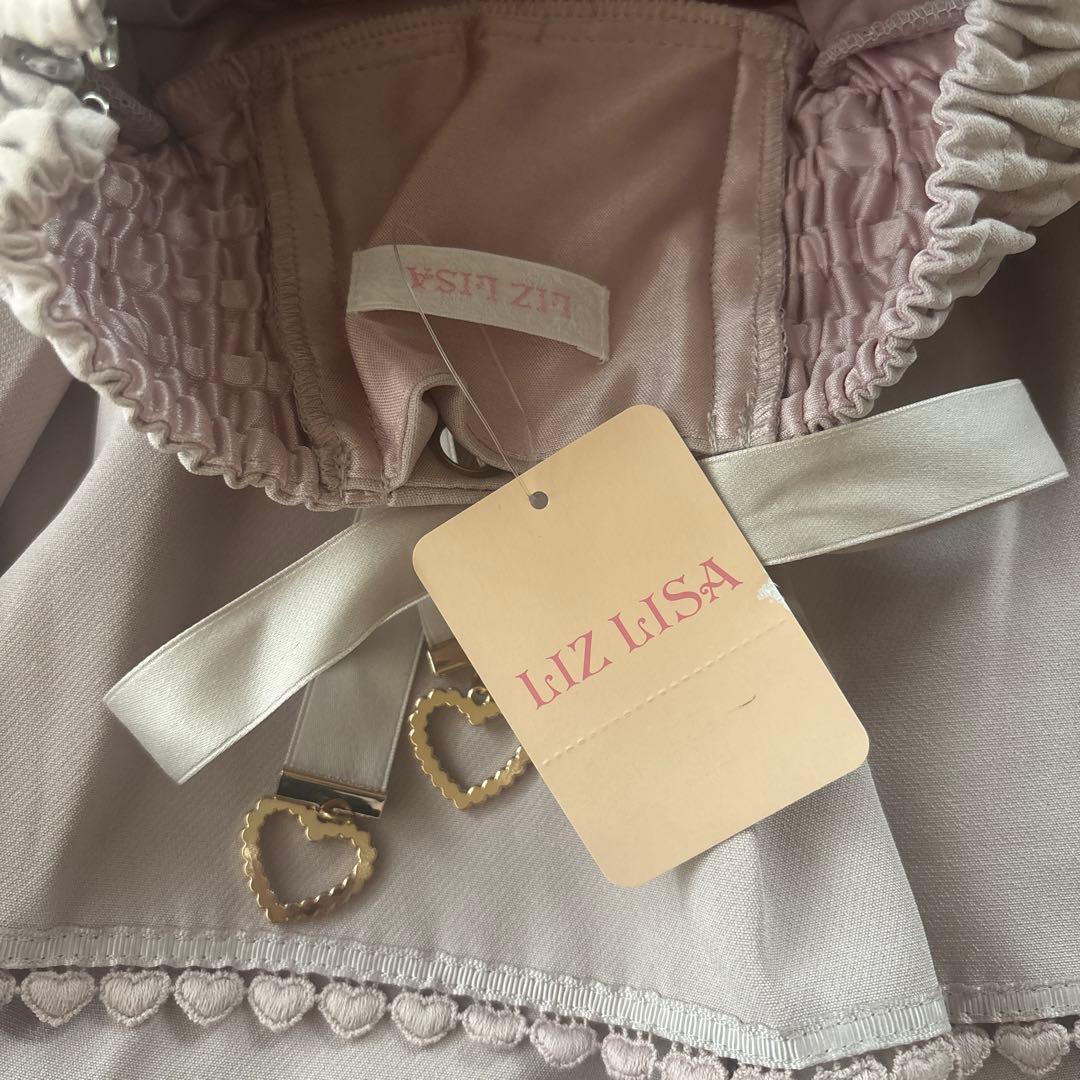 【新品未使用】リズリサ 2連リボンベルトスカパンM ピンク:(110)