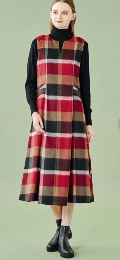 BLUE LABEL CRESTBRIDGE チェックブライトジャンパードレス