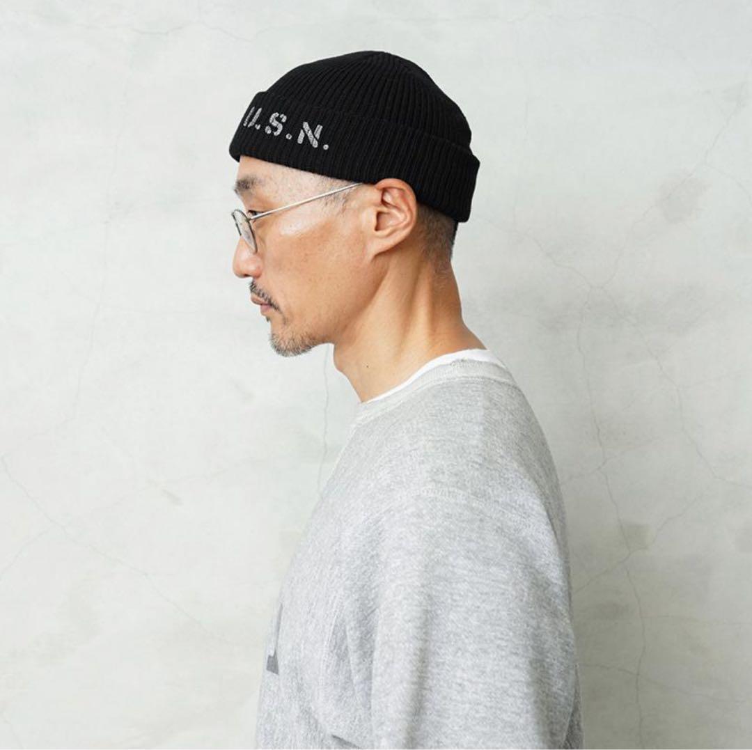 WAIPER.inc U.S.NAVY ワッチキャップ 黒 ショート