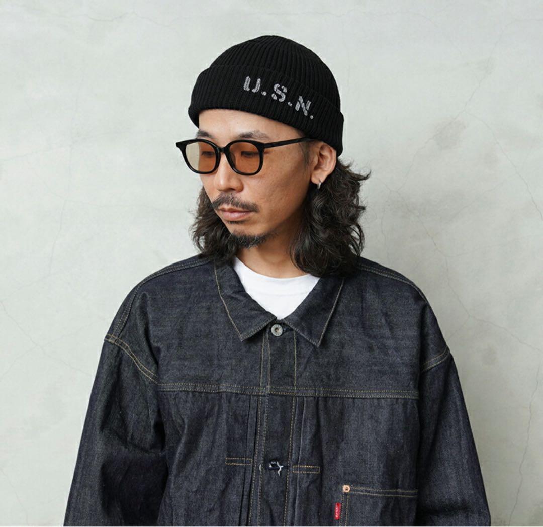 WAIPER.inc U.S.NAVY ワッチキャップ 黒 ショート