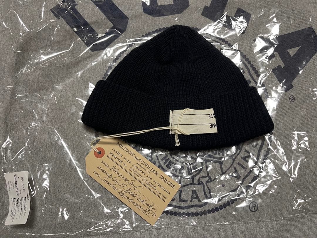 WAIPER.inc U.S.NAVY ワッチキャップ 黒 ショート