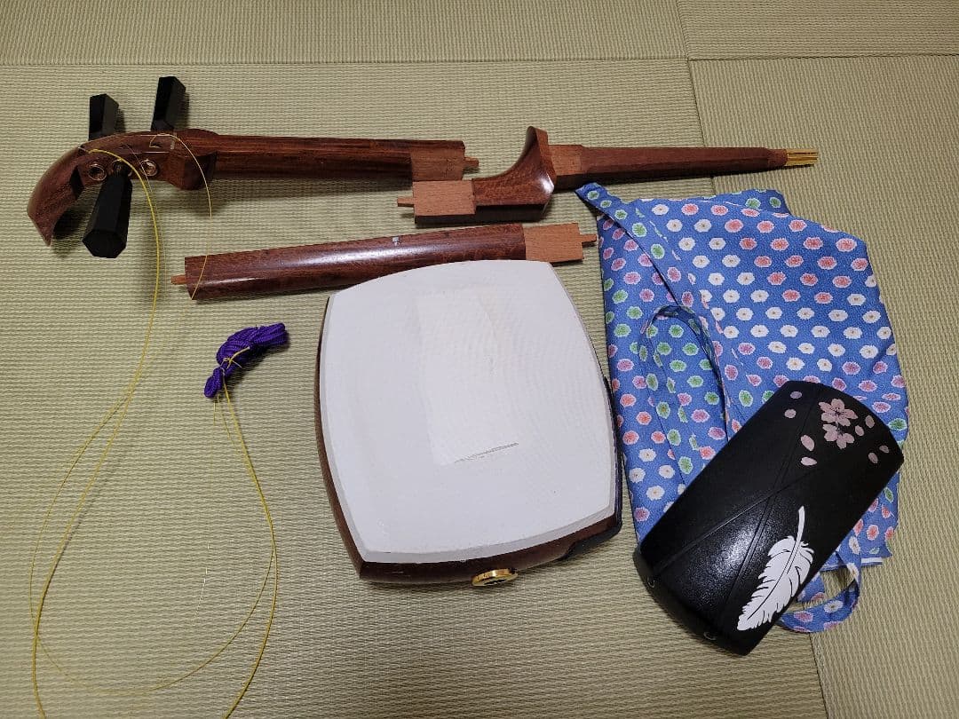 津軽三味線太棹、桐芯ケースのセット(浅井 すぐ弾けます)