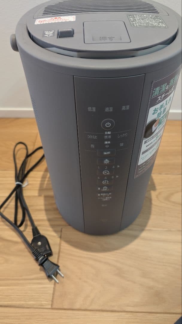 【美品】象印 スチーム式加湿器 2024年製 EE-DE50　グレー 4L