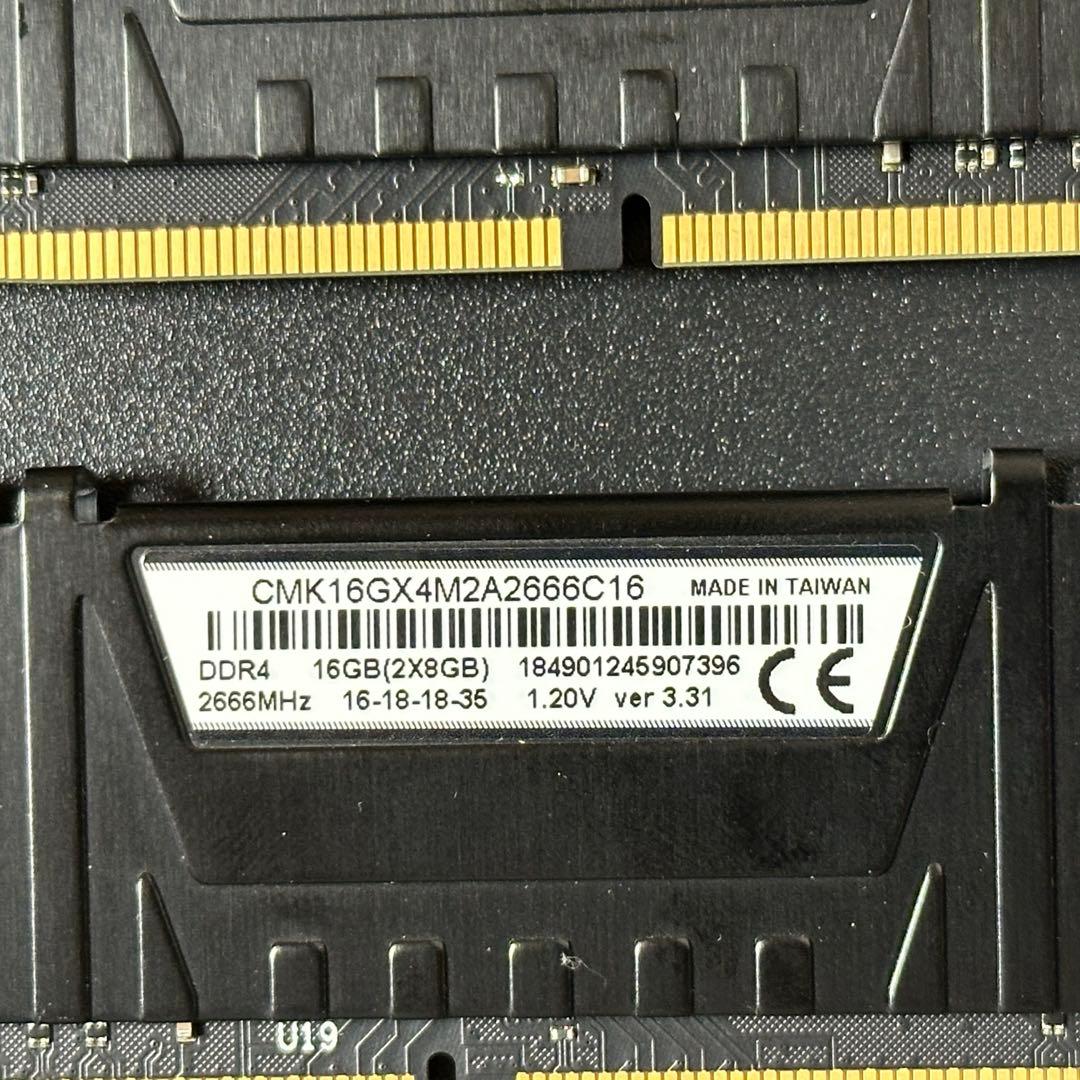 【動作保証】DDR4-2666 16GB(8GB×2) Corsair p60