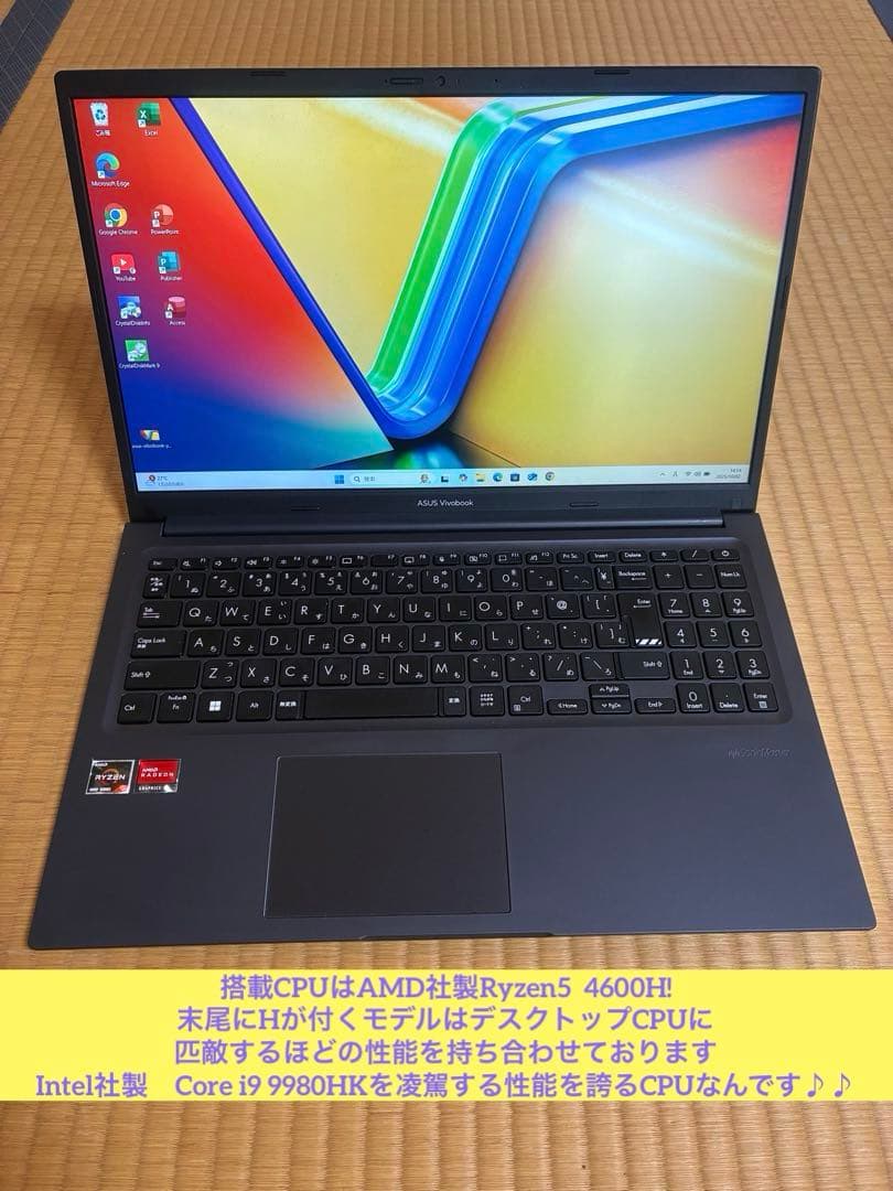 asus vivobook15 M1502l改メモリ24GB R5 4600H!