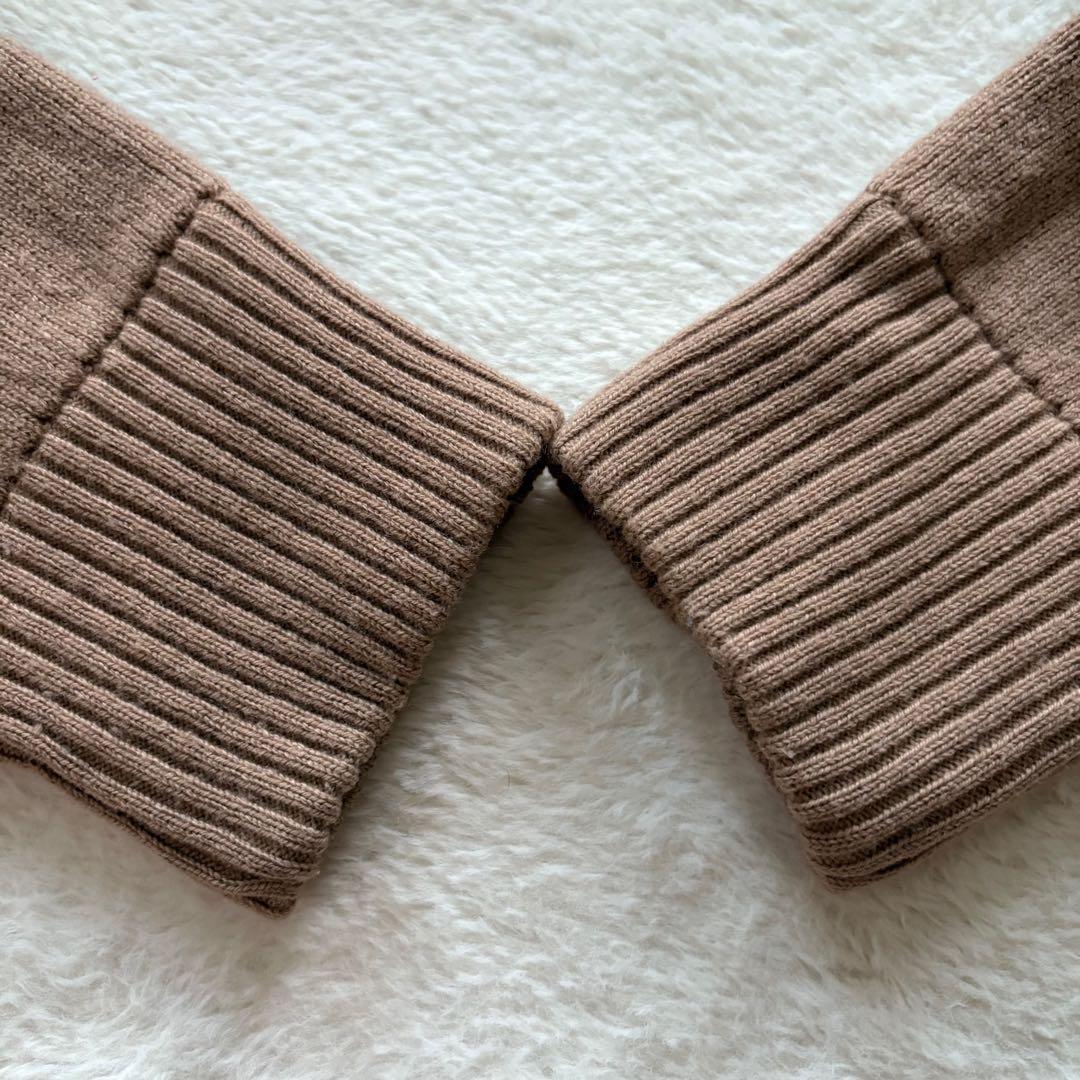 美品！　23AW セオリー　ジップ パーカー　フード　カシミヤ混　茶　現行　S