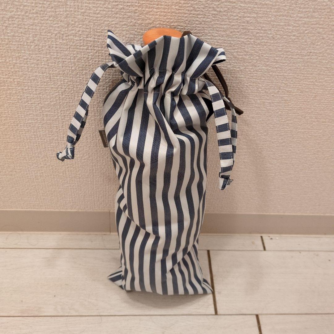 サンバリア100 日傘 グレーストライプ フリル　2段折