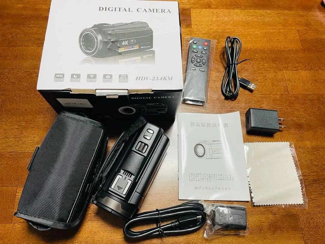 美品☆ビデオカメラ　16倍ズーム　4K撮影　一式セット