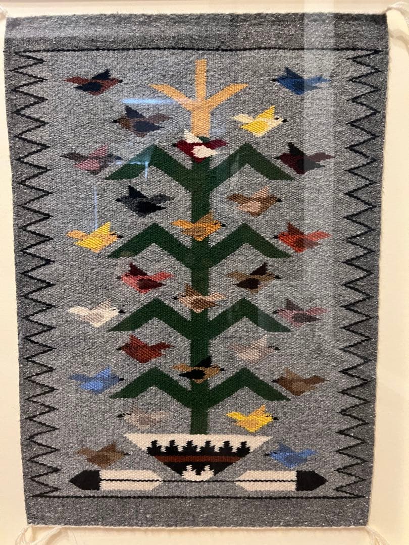 ナバホラグ 額装済み ツリーオブライフ ヴィンテージ