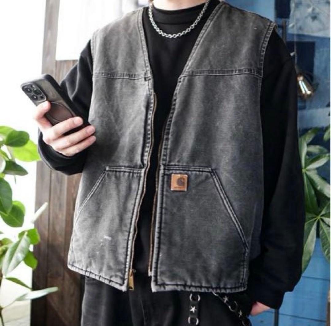 00s carhartt 裏地ボア ダック べスト