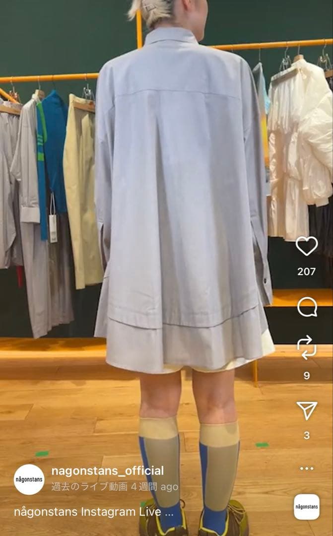 新品　ナゴンスタンス　circle shirt シャツ　nagonstans