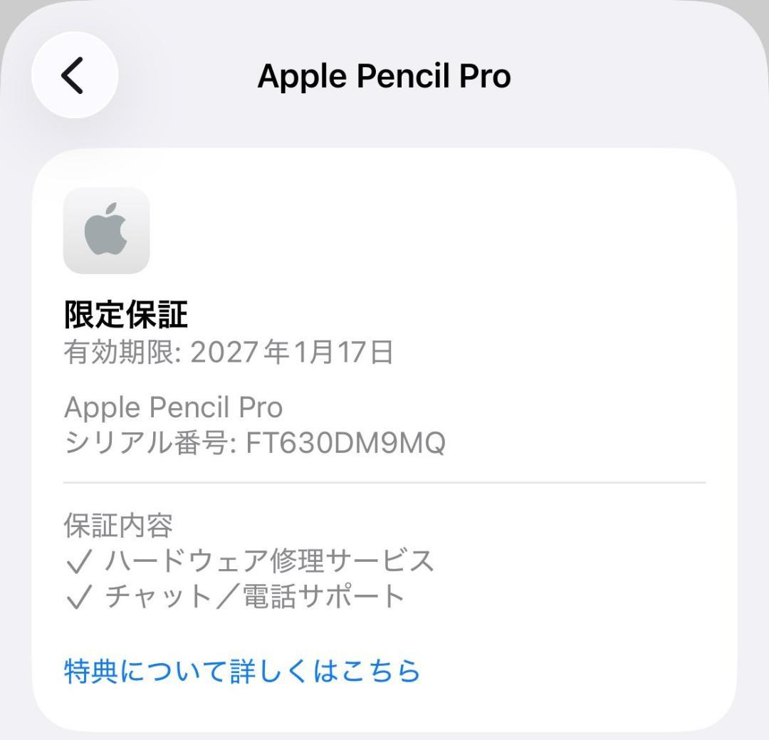 保証あり【ほぼ未使用】Apple Pencil Pro 本体＋箱類