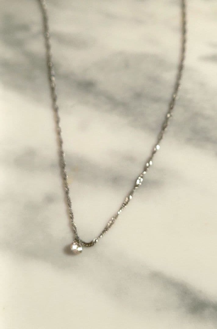 プラチナ チェーンネックレス ダイヤモンド0.05