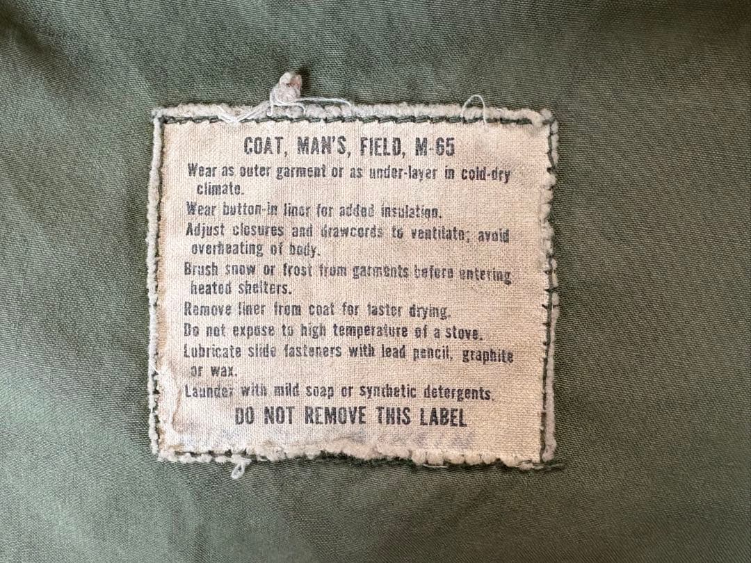 60s 米軍実物 M-65 フィールドジャケット 2nd アルミジップ